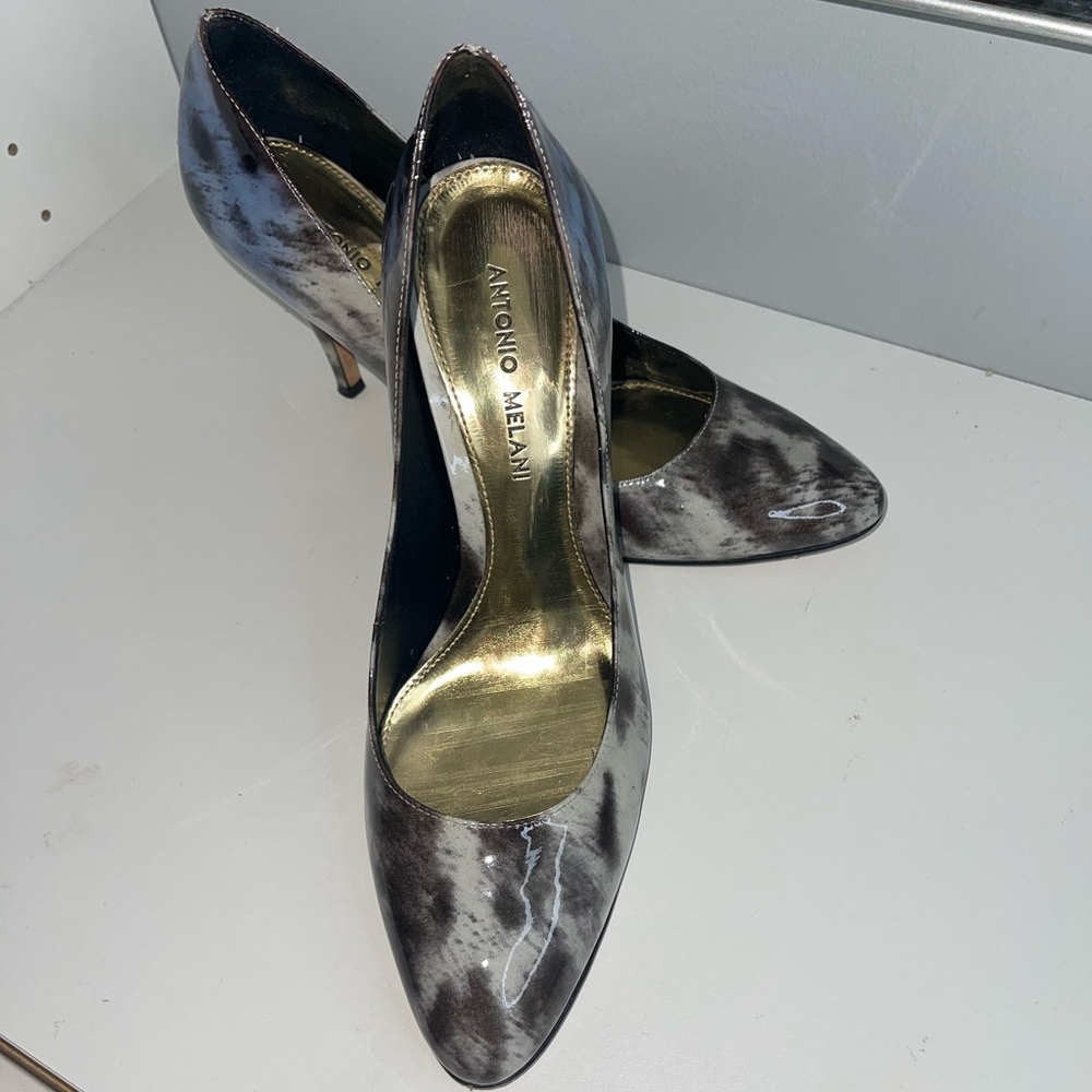 Animal Print Patent Leather Heels